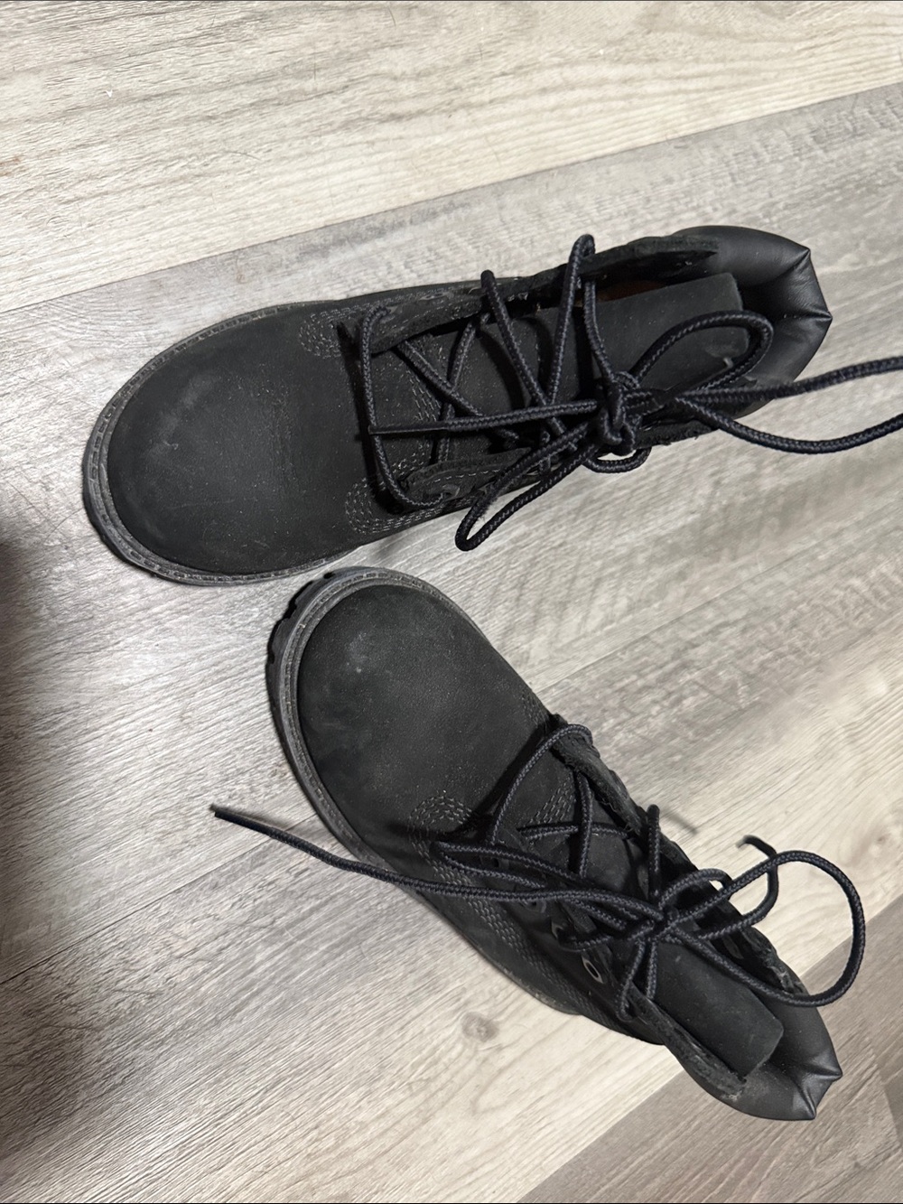 Timberland Kids Black Lace-Up Ankle Boots